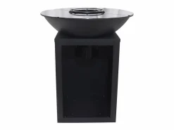 Barbacoa plancha brasero a carbón y madera con compartimento 80 x 80 x 96 IGNOS < Vente-unique Online