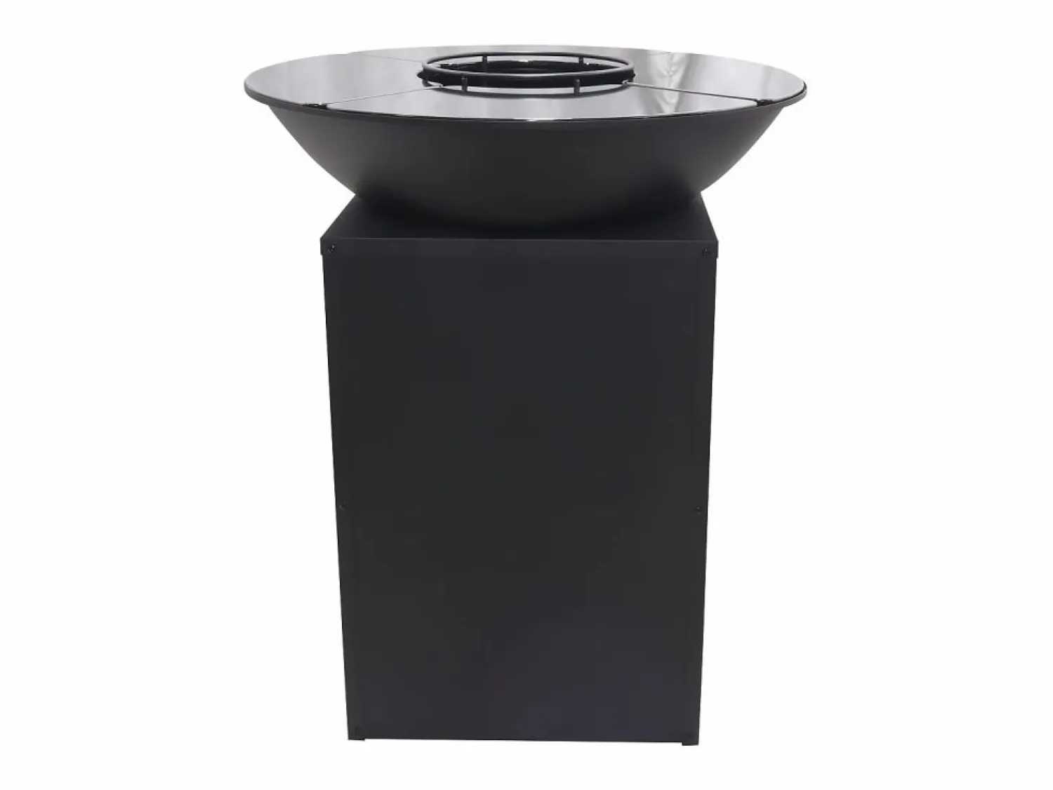 Barbacoa plancha brasero a carbón y madera con compartimento 80 x 80 x 96 IGNOS < Vente-unique Online