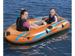 Barca Hinchable para 1 Adulto y 1 Niño Kondor Elite 2000 Raft 196x106x31 cm con Asas y Suelo Hinchable < Bestway Best