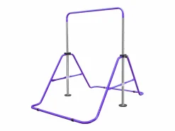 Aparato De Musculación * Barra de gimnasia extensible para niños, regulable en altura, de acero, color morado (145x100x130 cm) Violeta