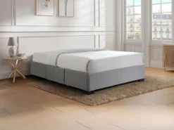 Ysmée Somier Tapizado|Somier - 160X200Cm | Base con cajones 160 x 200 cm tamaño queen tela - Con patas - KOLANE de YSMÉE