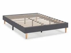 VS Venta-stock Somier - 140X190Cm | Base tapizada Aura 140x190 cm Gris Oscuro
