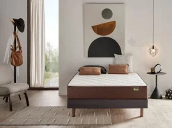 Base De Cama De Láminas * Base Tapizada Con Patas | Medidas 135x190 | Base francesa Descansin | Lujo a tu Alcance Gris