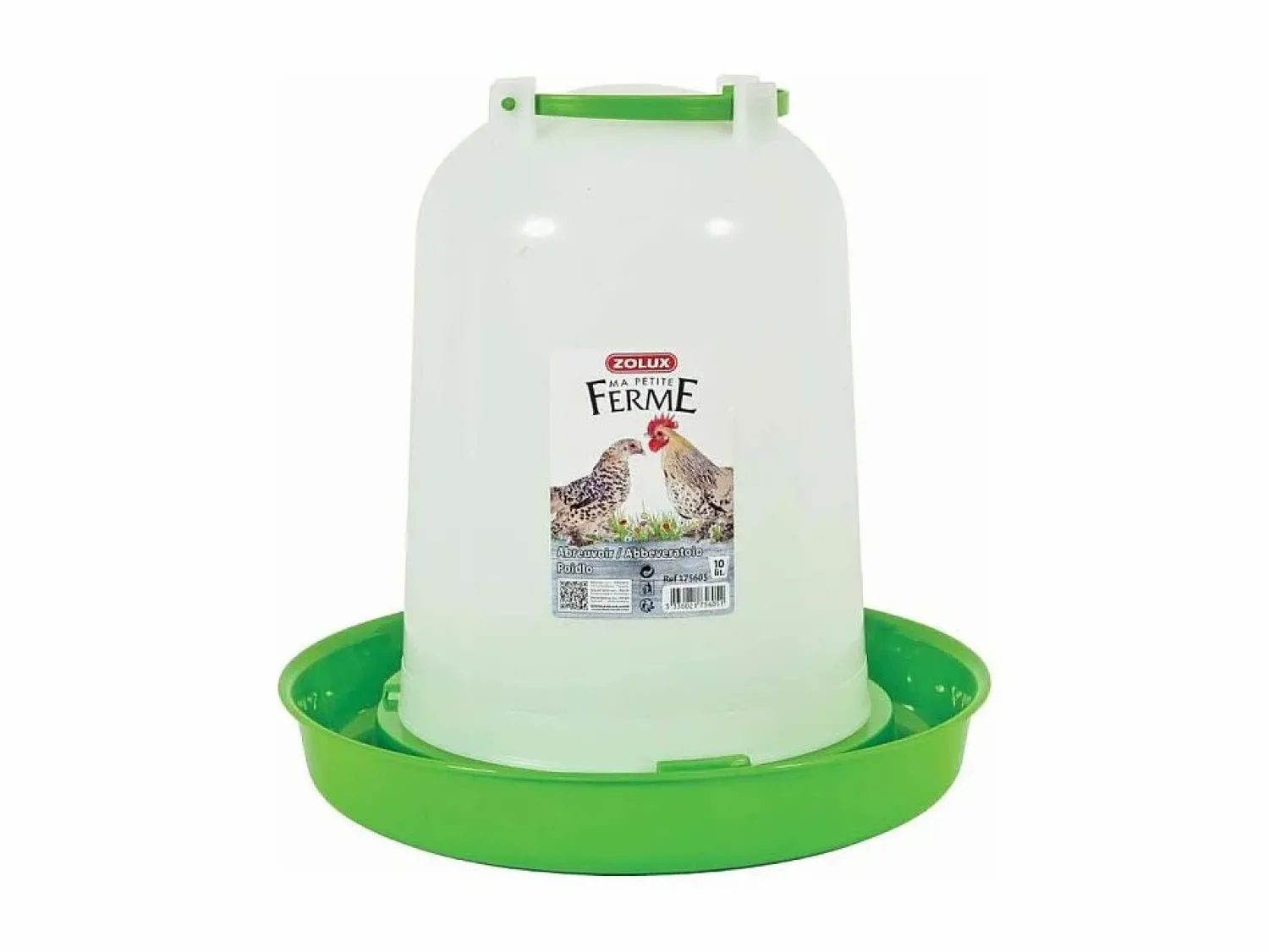 ZOLUX Comida Para Animales De Compañía | Bebedero de plástico My little farm 10 litros