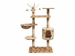 Bellmead Rascador para gatos poste rascador de sisal 125cm huellas < Garden Furniture Discount