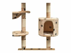 Bellmead Rascador para gatos poste rascador de sisal 125cm huellas < Garden Furniture Discount
