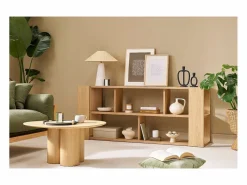 Biblioteca baja roble L168 cm MUSSO < Miliboo Best