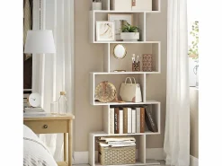 Calicosy Librería | Biblioteca blanca de 6 niveles - L70 x H190,5 cm