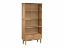 Biblioteca Estantería con 2 cajones OTTA madera maciza de pino marrón ES85394 < Hot