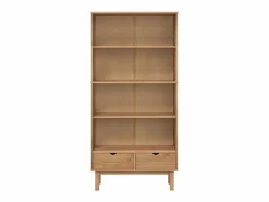 Biblioteca Estantería con 2 cajones OTTA madera maciza de pino marrón ES85394 < Hot