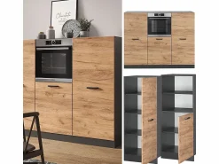Bloque de cocina oro power roble/antracita 180x46x81.6 r-line < Vicco Outlet