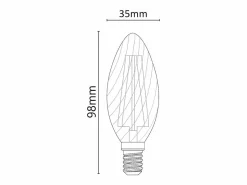 Bombilla * Bombilla LED de filamento trenzado E14 de 4 W y 3000 K Blanco