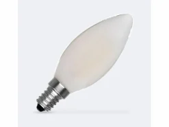 Bombilla LED E14 4W 400 lm C35 Vela Glass No Flicker 6000K Frío < Ledkia Outlet