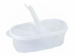 7H SEVEN HOUSE Comida Para Animales De Compañía * Bote con Tapa Dispensadora 0.6L 20x9.5x6cm 7house Blanco