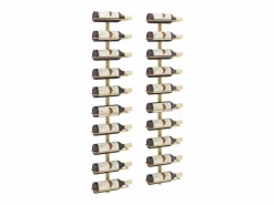 Botellero de pared para 10 botellas 2 unidades metal ES311299 < Hot