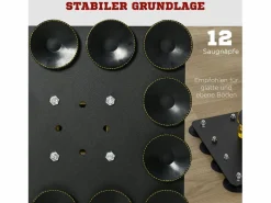Aparato De Musculación * Boxeador de pie con dos Speedballs, soporte de reflejos, ajustable 140-205 cm, piel sintética, color (84x36x140-205 cm) Negro