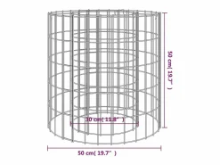 vidaxl Brasero | Brasero de gaviones hierro galvanizado Ø50 cm