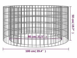 vidaxl Brasero | Brasero de gaviones hierro galvanizado Ø100 cm