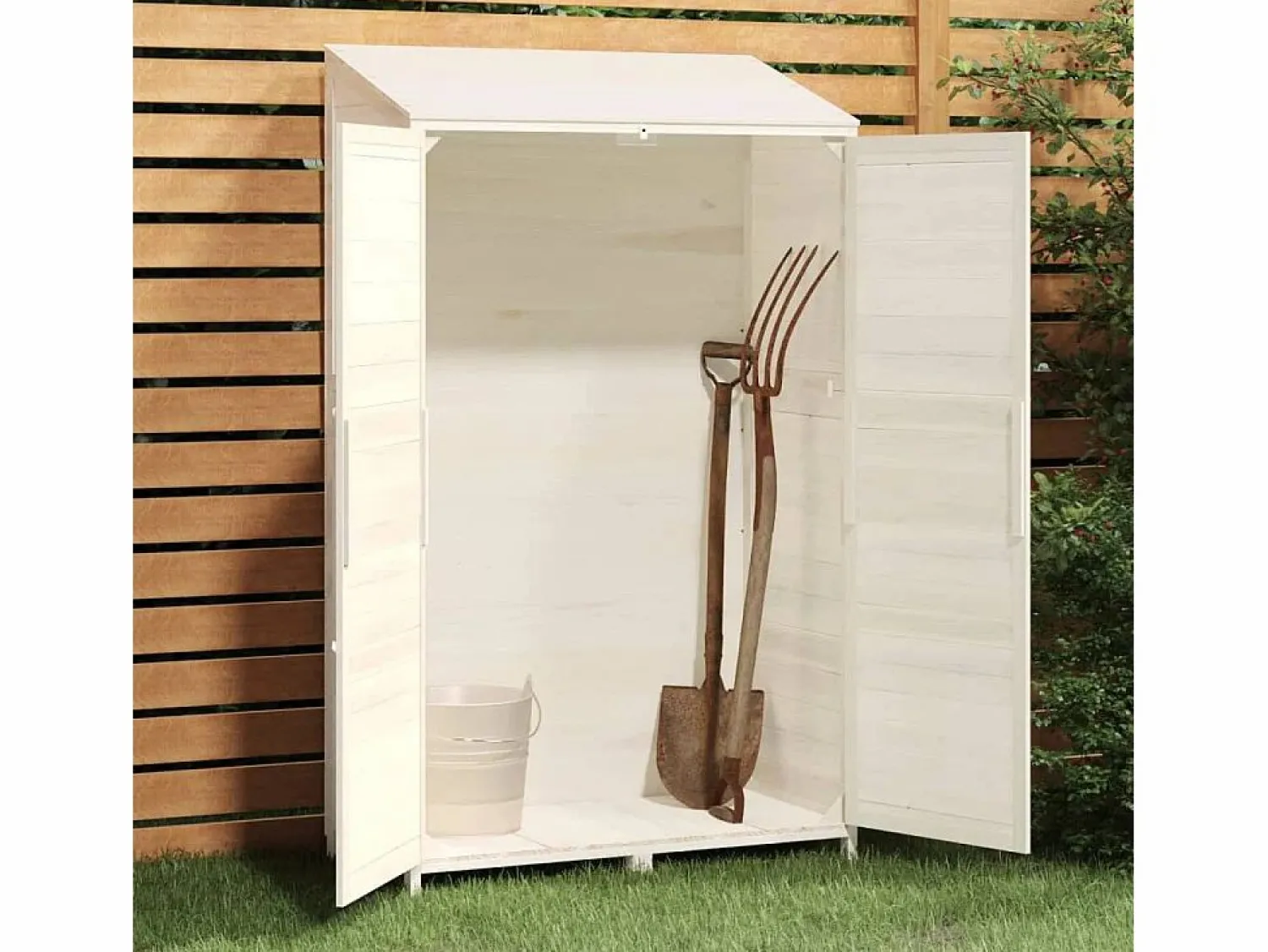 Bristol Cobertizo de jardín madera maciza abeto 102x52x174,5cm < Garden Furniture