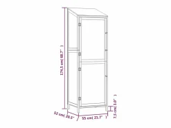 Bristol Cobertizo de jardín madera maciza de abeto 55x52x174,5 cm < Garden Furniture New