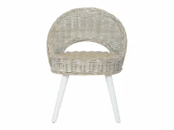Clicnbuy Sillón De Mimbre * Butaca de ratán kubu Blanco