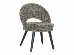 Conjunto Sofá Y Sillón * Butaca de ratán kubu 60x60x79 cm SHL5413 Negro