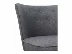 Cambia tus muebles Sillón Escandinavo | Butaca de 77x58x57 cm de tela antimanchas en color marengo y patas de madera Daven