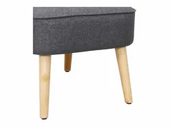 Cambia tus muebles Sillón Escandinavo | Butaca de 77x58x57 cm de tela antimanchas en color marengo y patas de madera Daven