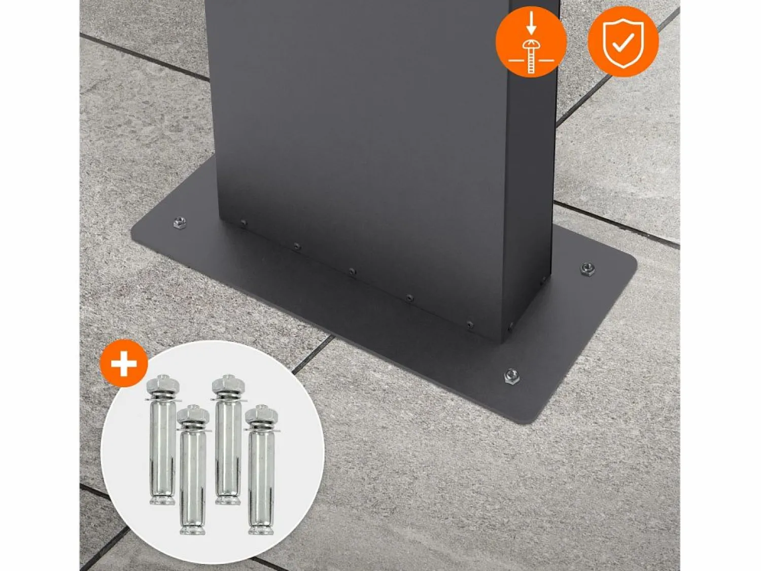 Buzón correos acero gris claro casillero depósito periódico soporte cartas 170cm < ML-DESIGN Discount