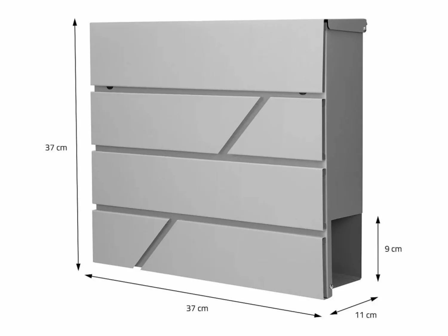 Buzón correos acero gris claro casillero depósito periódico soporte cartas 170cm < ML-DESIGN Discount