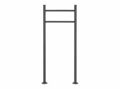 Buzón de acero inoxidable antracita moderno casillero de correo + soporte 120 cm < ML-DESIGN New