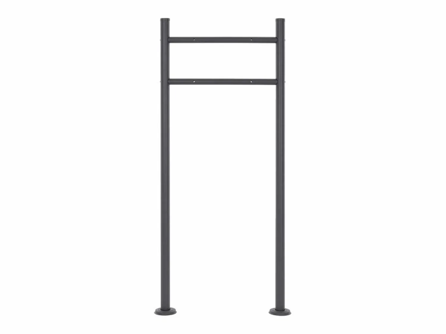 Buzón de acero inoxidable antracita moderno casillero de correo + soporte 120 cm < ML-DESIGN New