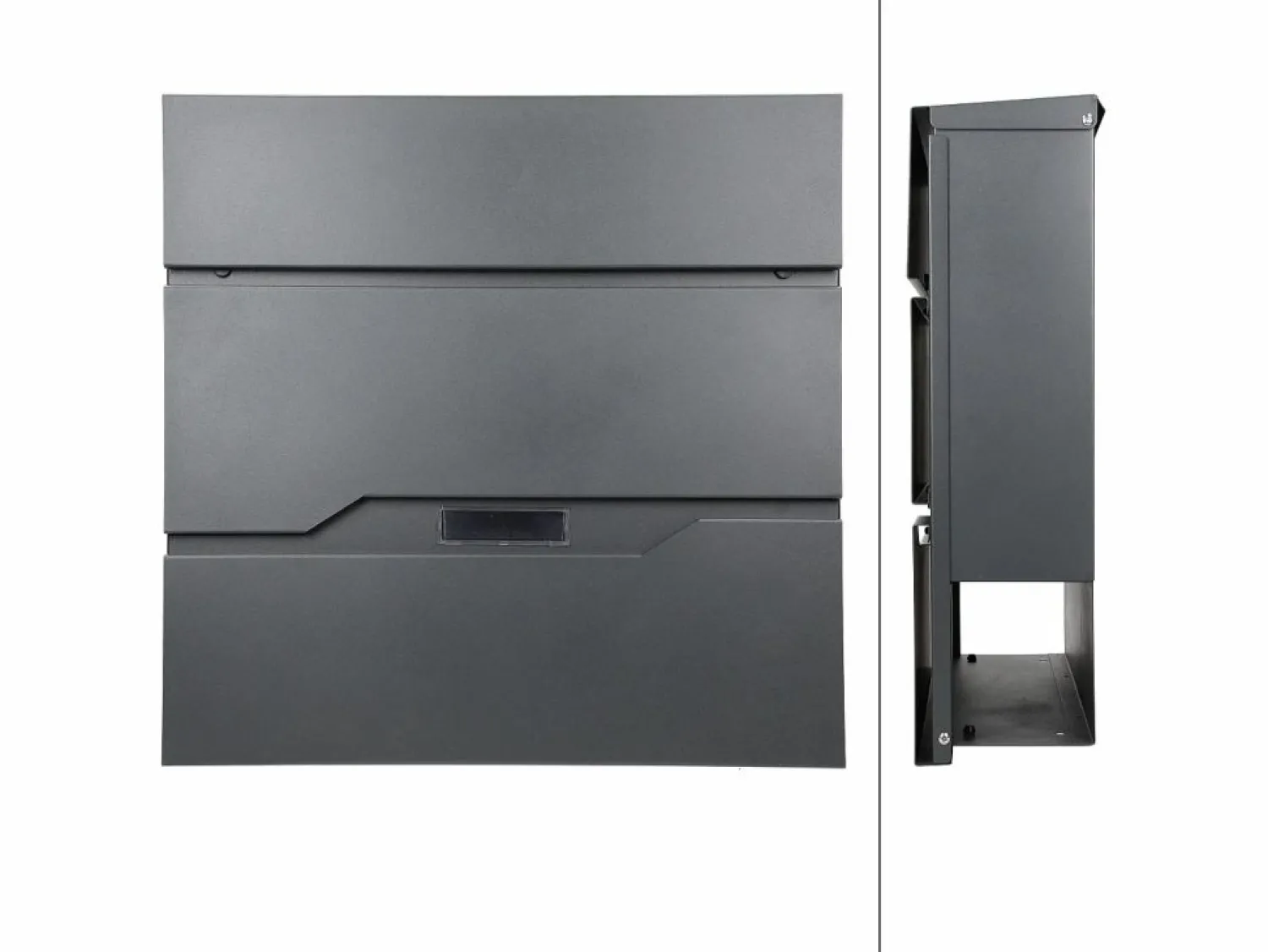 Buzón de correos con soporte con compartimento para periódicos antracita mate < ML-DESIGN