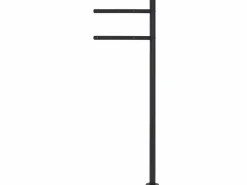 Buzón de pie con compartimento para periódicos antracita con triángulo de madera < ML-DESIGN Discount