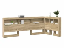 Cabecera de almacenamiento con estante Roble Sonoma 90 cm < Clicnbuy New