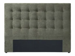 Cabecero capitoné 140 cm de tela oliva - FRANCESCO < Vente-unique Online