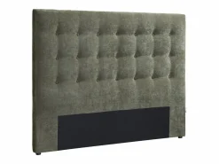 Cabecero capitoné 140 cm de tela oliva - FRANCESCO < Vente-unique Online