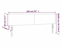 Cabecero con LED cuero sintético 160x5x78/88 cm < vidaxl Online