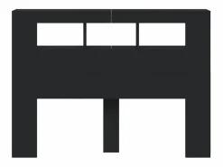 Cabecero con LED madera de ingeniería 140x18,5x103,5 cm < vidaxl New