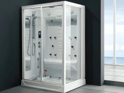 Shower & Design Hamman, Baño Turco|Cabina De Ducha * Cabina de ducha rectangular Balneo-Hammam ARTHEMIS Blanco
