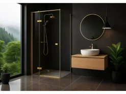 Cabina De Ducha Atlas Brush Gold 120X80 Left < Rea Online