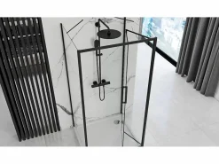 Cabina De Ducha Rapid Fold 100x80 Black < Rea New