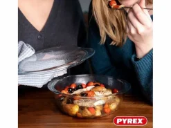 Cacerola de vidrio Essentials forma redonda con tapa 2,1L < Pyrex Discount