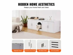Caja de Arena para Gatos SucceBuy, Muebles Ocultos de Madera, 57,9 Pulgadas, Color < Best