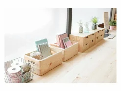 Astigarraga Cesta * Caja de madera 30 x 20 x 14 cm Beige