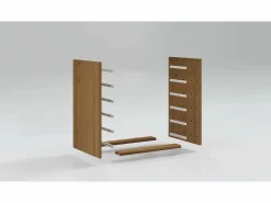 vidaxl Cajonera De Escritorio * Cajonera con ruedas MOSS madera maciza de pino Gris