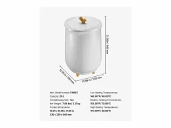 Calentador de Toallas 20 L SucceBuy, Cubo Secatoallas para Baño, con Regulación de Temperatura, Temporizador 20/40/60/90 min e Indicador LED <