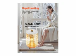 Calentador de Toallas 20 L SucceBuy, Cubo Secatoallas para Baño, con Regulación de Temperatura, Temporizador 20/40/60/90 min e Indicador LED <