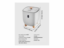Calentador de Toallas SucceBuy 25 L, Cubo Secatoallas para Baño, con Pantalla LED, Regulación de Temperatura y Temporizador 20/40/60/90 min < Clearance