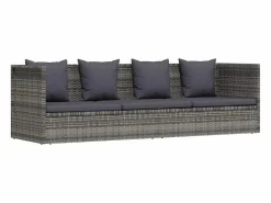 Cama de jardín 200x60 cm ratán sintético < vidaxl Discount